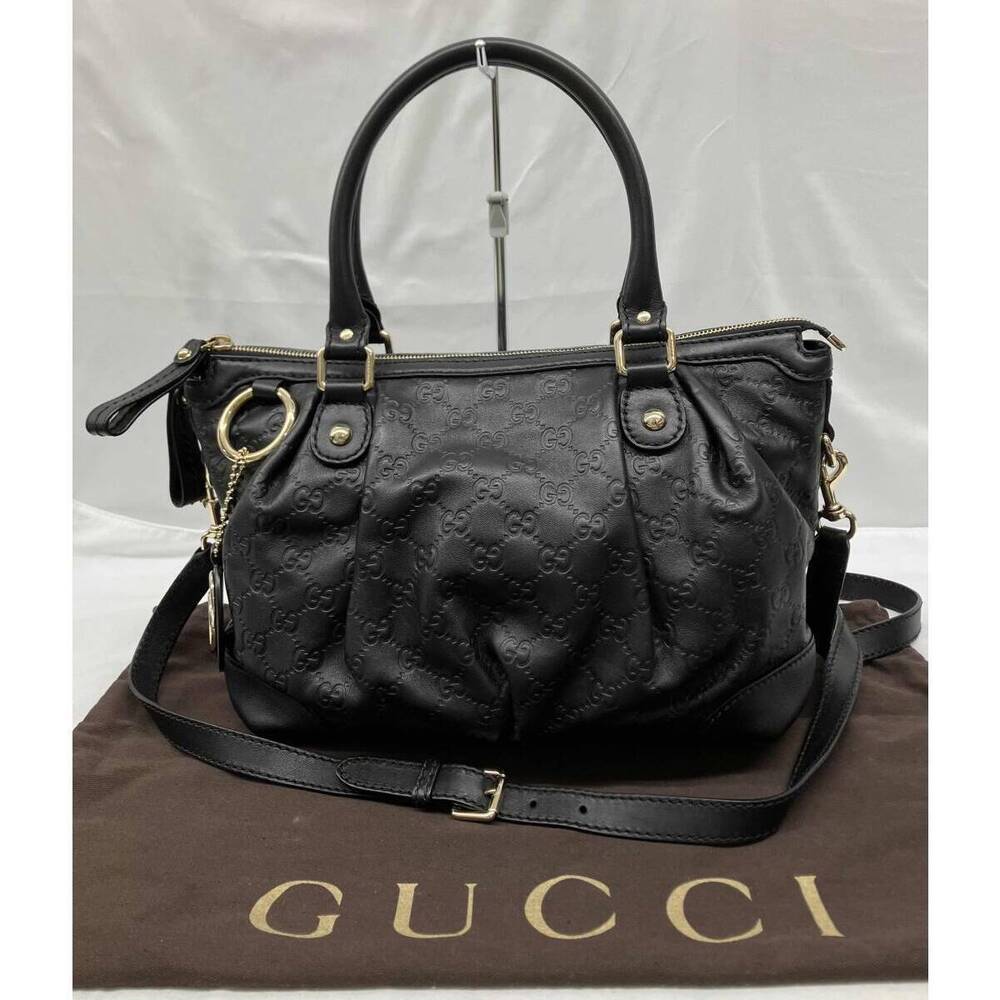 GUCCI Sukey bag handbag shoulder GG interlocking charm black
